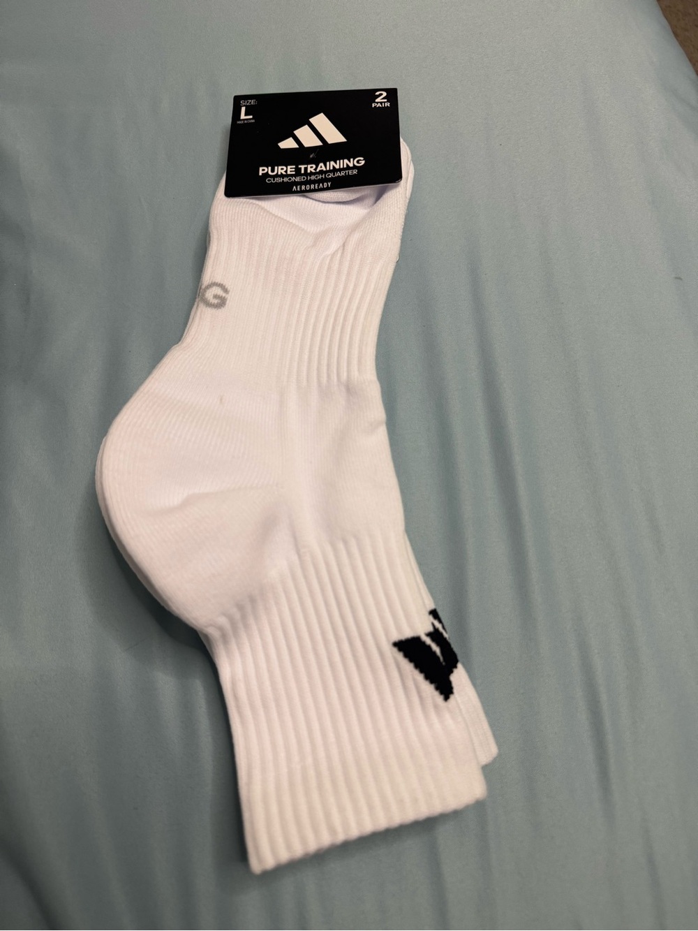adidas White Cushioned Quarter Training Socks - 2 Pack